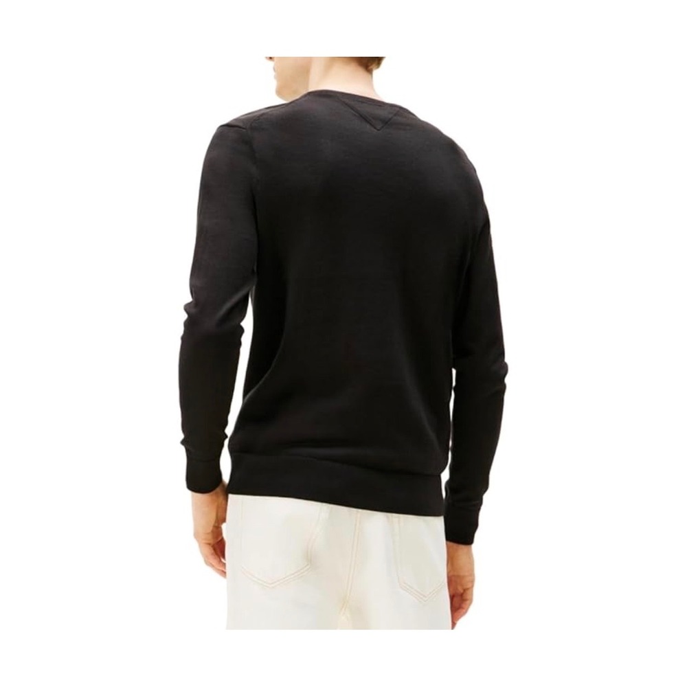 Tommy Hilfiger Men's Black Essential Cotton V Neck Sweater XL Out of Stock - Picture 2 of 7